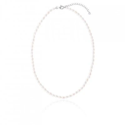 Sterling Silver 4-5mm Freshwater Pearl Necklace
