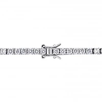 Julianna B Sterling Silver Created White Sapphire Tennis Bracelet 7"