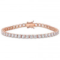 Julianna B Sterling Silver Created White Sapphire 7.25" Bracelet