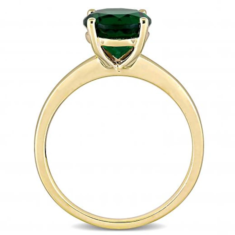 Julianna B 10K Yellow Gold Created Emerald Ring