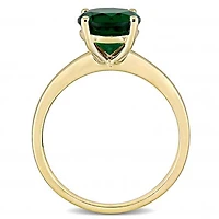 Julianna B 10K Yellow Gold Created Emerald Ring