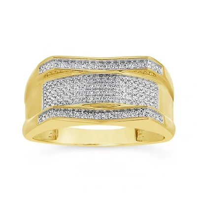 10K Yellow Gold 0.20CTW Diamond Ring