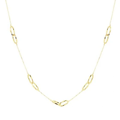 10K Yellow Gold Diamond Cut Paperclip Chain Necklace