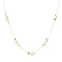 10K Yellow Gold Diamond Cut Paperclip Chain Necklace