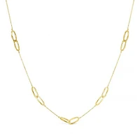 10K Yellow Gold Diamond Cut Paperclip Chain Necklace