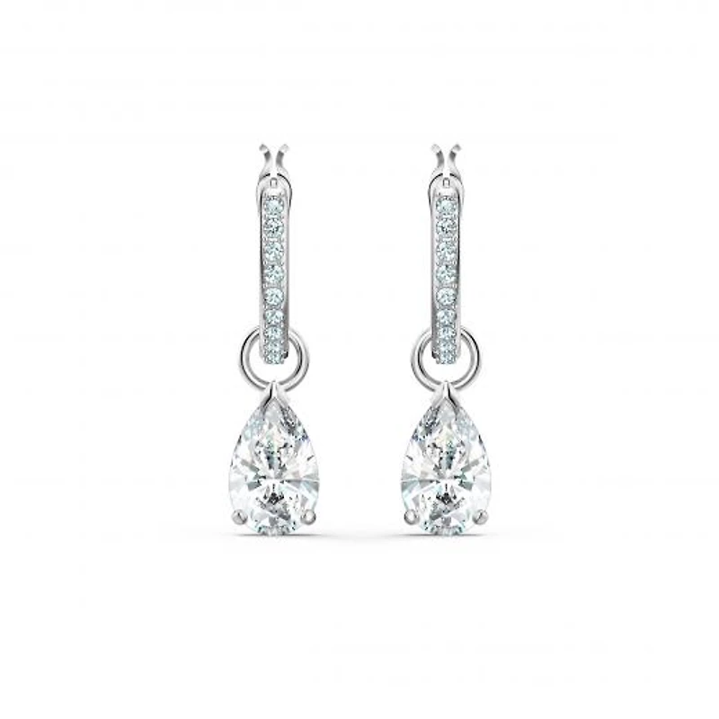 Swarovski Attract Mini Hoop Pear Earrings