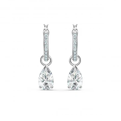 Swarovski Attract Mini Hoop Pear Earrings
