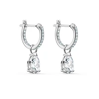 Swarovski Attract Mini Hoop Pear Earrings