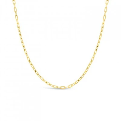 10K Yellow Gold 18" 1.4mm Diamond Cut Oval Cable Chain