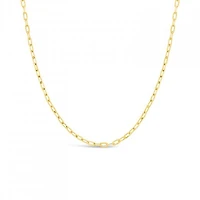 10K Yellow Gold 18" 1.4mm Diamond Cut Oval Cable Chain