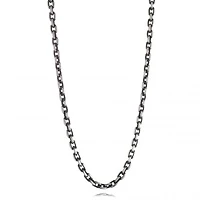 Stainless Steel Matte Oval Link 24" Chain
