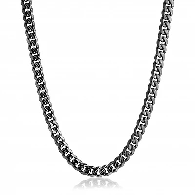 Stainless Steel Gun 7.7 mm 24" Cuban Chain
