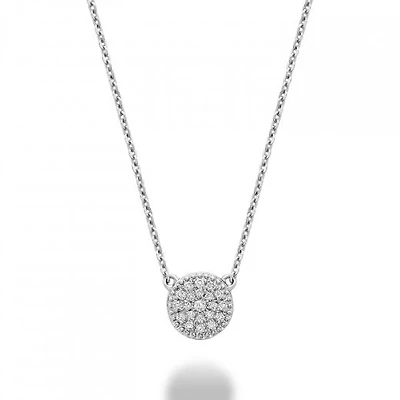 10K White Gold 0.07CTW Diamond Pendant