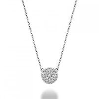 10K White Gold 0.07CTW Diamond Pendant