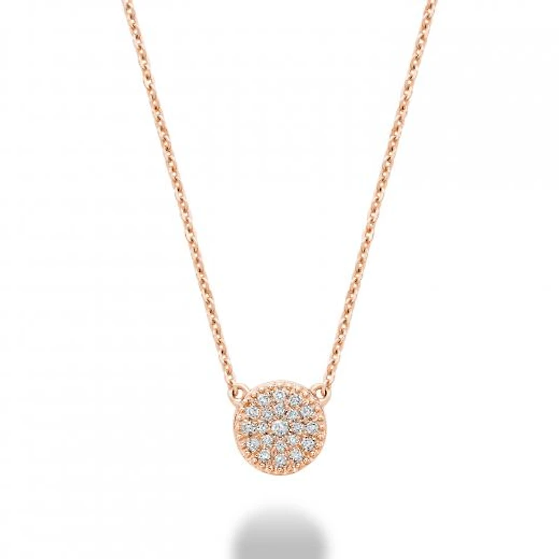 10K Rose Gold 0.07CTW Diamond Pendant