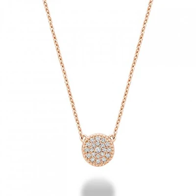 10K Rose Gold 0.07CTW Diamond Pendant