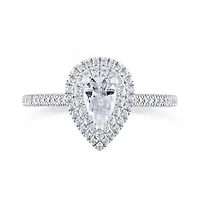 Diamond Revelations 14K White Gold 0.70CTW Pear Shaped Ring