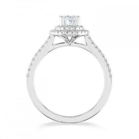Diamond Revelations 14K White Gold 0.95CTW Oval Ring