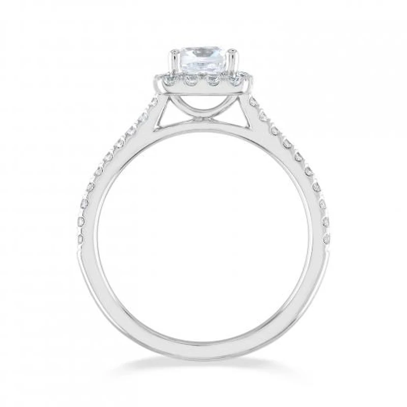 Diamond Revelations 14K White Gold 1.06CTW Cushion Shape Ring