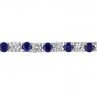 Julianna B Sterling Silver Created Blue & White Sapphire Bracelet