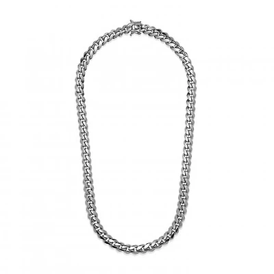 Sterling Silver 24" 9.3mm Miami Cuban Chain