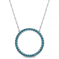 Julianna B 10K White Gold London Blue Topaz Pendant