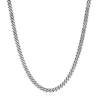 Stainless Steel 7.7mm Curb Link 24" Necklace