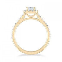 Diamond Revelations 14K Yellow Gold 0.80CTW Cushion Cut Ring