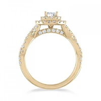 Diamond Revelations 14K Yellow Gold 0.95CTW Pear Shaped Ring