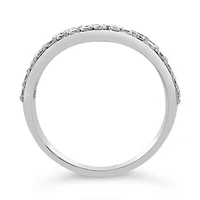 10K White Gold 1.00CTW Diamond Chevron Band