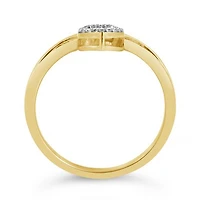 10K Yellow Gold 0.05CTW Diamond Heart Ring