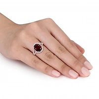 Julianna B 14K Rose Gold Garnet & 0.48CTW Diamond Ring