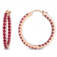 Julianna B 10K Rose Gold Garnet Earrings