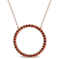Julianna B 10K Rose Gold Garnet Pendant