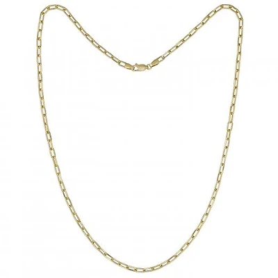 10K Yellow Gold 20" 3.2mm Paper Clip Chain