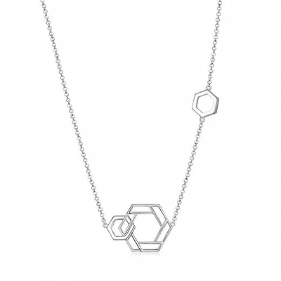 Elle Lattice Hexagon Necklace