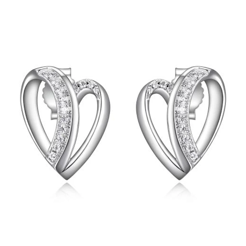 ELLE Amour Overlap Heart Earrings