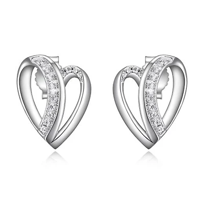 ELLE Amour Overlap Heart Earrings