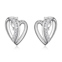 ELLE Amour Overlap Heart Earrings