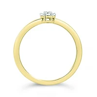 10K Yellow Gold 0.03CTW Diamond Cluster Promise Ring