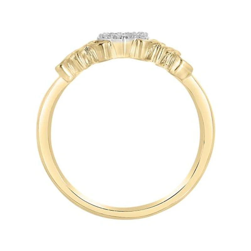 10K Yellow Gold 0.04CTW Diamond Mom Ring