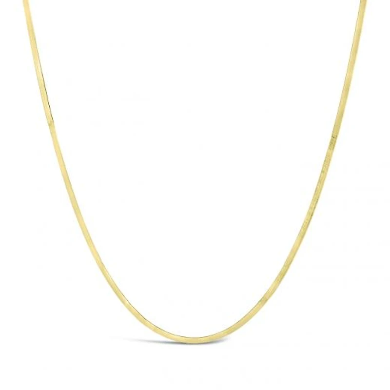 10K Yellow Gold 16" +2" 2.15mm Herringbone Necklace