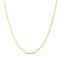10K Yellow Gold 16" +2" 2.15mm Herringbone Necklace