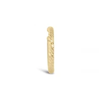 10K Yellow Gold Single Tube Diamond-Cut Cuff Earring