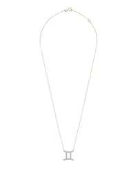 10K Yellow Gold Gemini 0.10CTW Diamond Pendant
