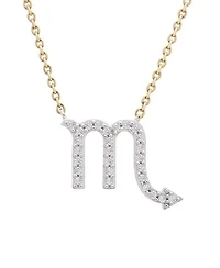 10K Yellow Gold Scorpio 0.10CTW Diamond Pendant