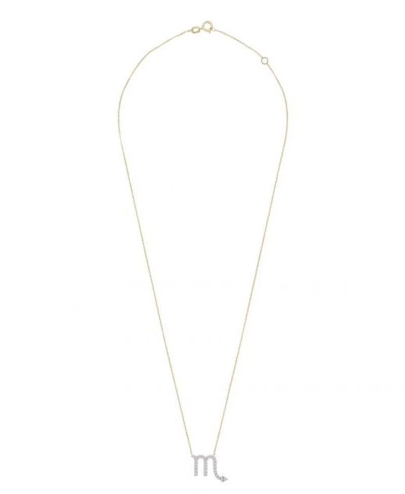 10K Yellow Gold Scorpio 0.10CTW Diamond Pendant