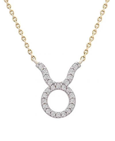 10K Yellow Gold Taurus 0.10CTW Diamond Pendant