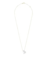 10K Yellow Gold Capricorn 0.10CTW Diamond Pendant
