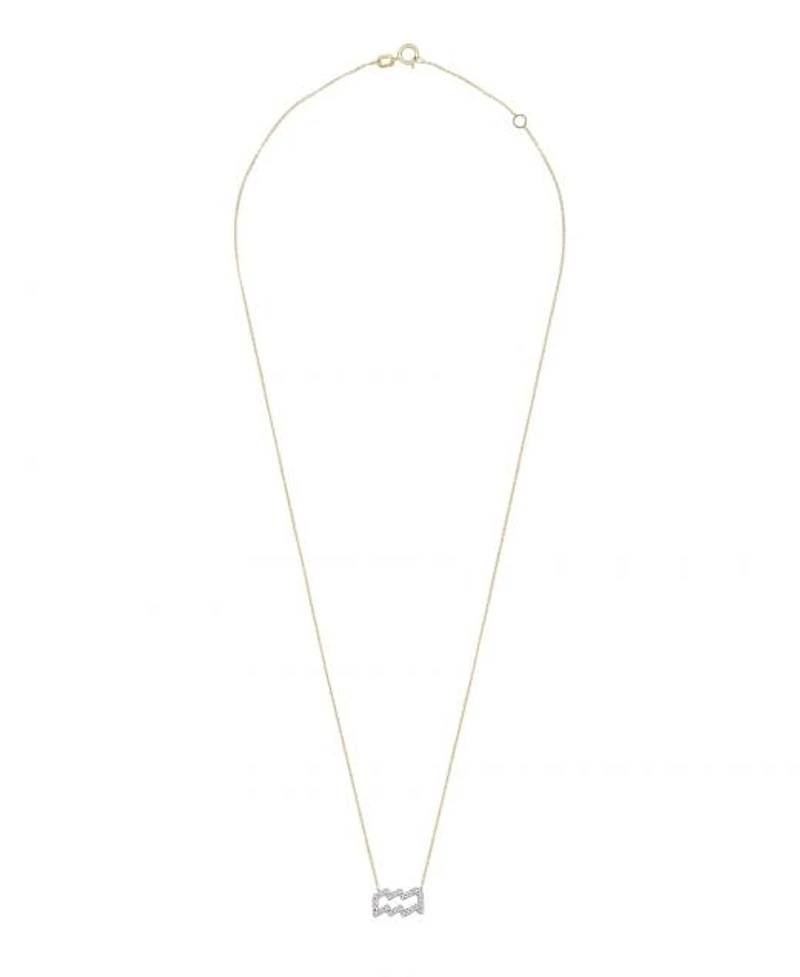 10K Yellow Gold Aquarius 0.10CTW Diamond Pendant